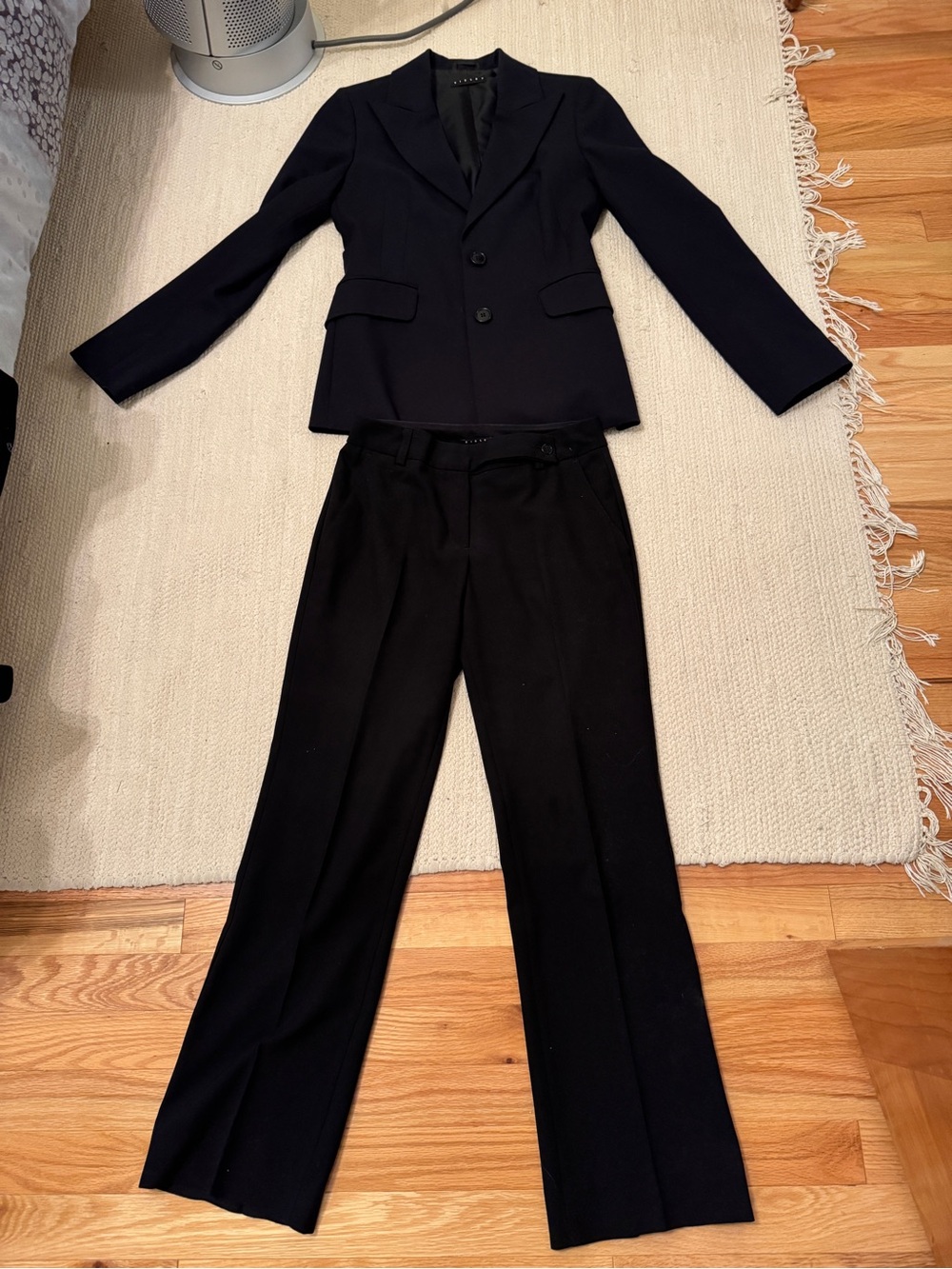Sisley Women's Black Two-Piece Suit Jacket and Pants